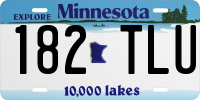 MN license plate 182TLU