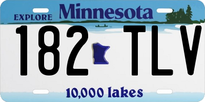 MN license plate 182TLV