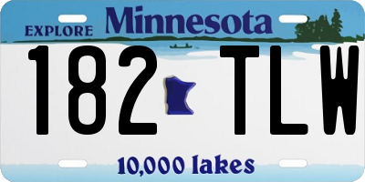 MN license plate 182TLW