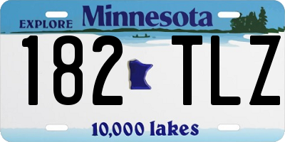 MN license plate 182TLZ