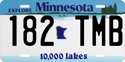 MN license plate 182TMB