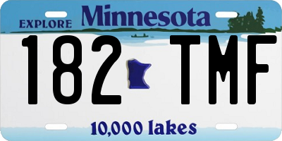 MN license plate 182TMF