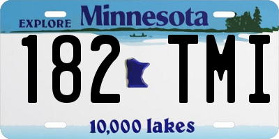 MN license plate 182TMI