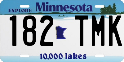 MN license plate 182TMK