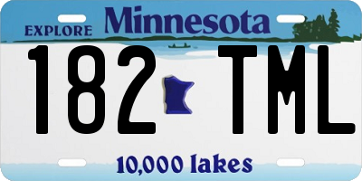 MN license plate 182TML
