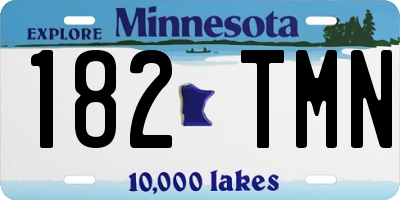 MN license plate 182TMN