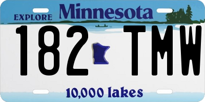 MN license plate 182TMW