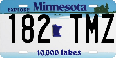 MN license plate 182TMZ
