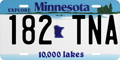 MN license plate 182TNA