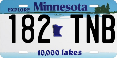 MN license plate 182TNB