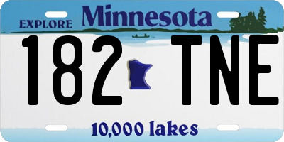 MN license plate 182TNE