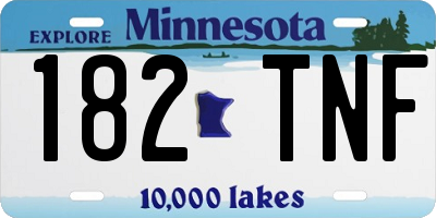 MN license plate 182TNF