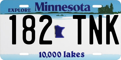 MN license plate 182TNK