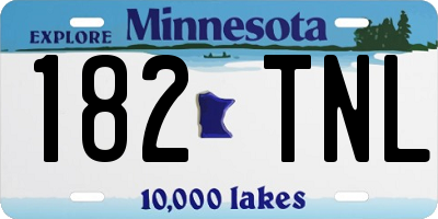 MN license plate 182TNL