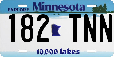 MN license plate 182TNN