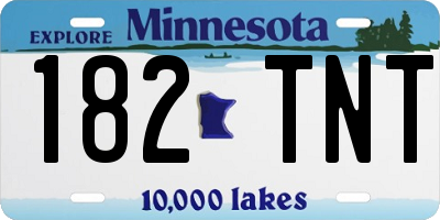 MN license plate 182TNT