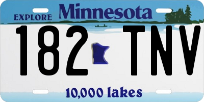 MN license plate 182TNV