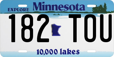 MN license plate 182TOU