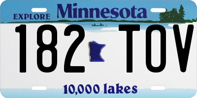 MN license plate 182TOV