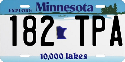 MN license plate 182TPA