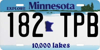 MN license plate 182TPB