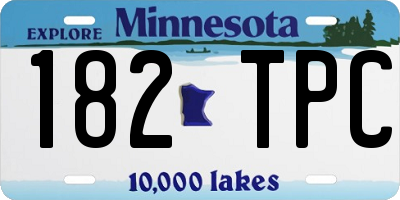 MN license plate 182TPC