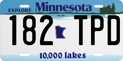 MN license plate 182TPD