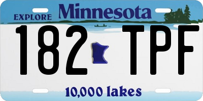 MN license plate 182TPF