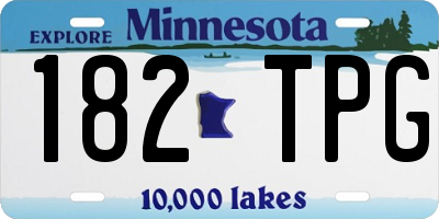 MN license plate 182TPG