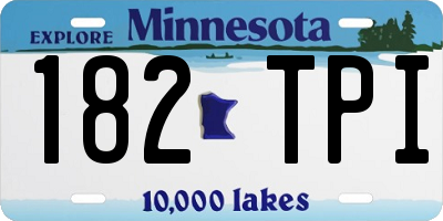 MN license plate 182TPI