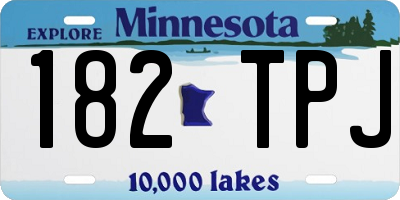 MN license plate 182TPJ