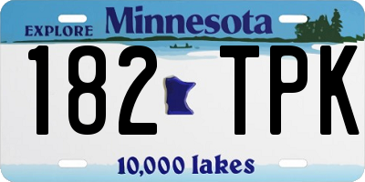 MN license plate 182TPK