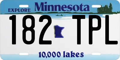 MN license plate 182TPL