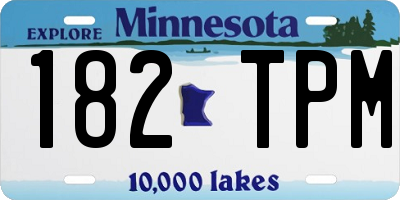 MN license plate 182TPM