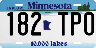 MN license plate 182TPO