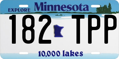 MN license plate 182TPP