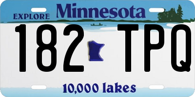 MN license plate 182TPQ