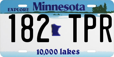 MN license plate 182TPR