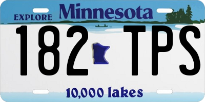 MN license plate 182TPS