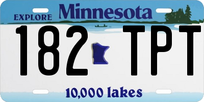 MN license plate 182TPT