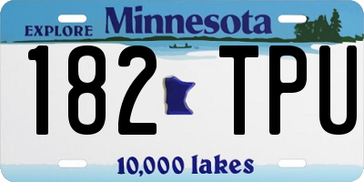 MN license plate 182TPU