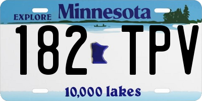 MN license plate 182TPV