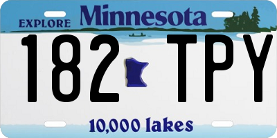 MN license plate 182TPY