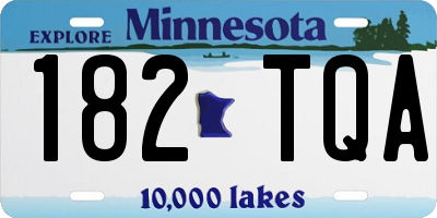 MN license plate 182TQA