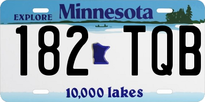 MN license plate 182TQB