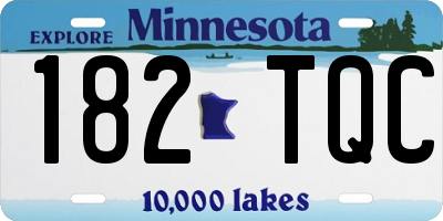 MN license plate 182TQC