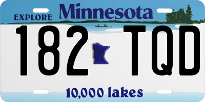 MN license plate 182TQD