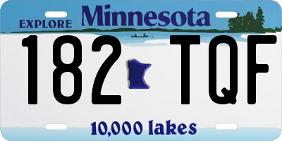 MN license plate 182TQF