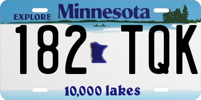 MN license plate 182TQK