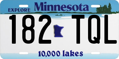 MN license plate 182TQL